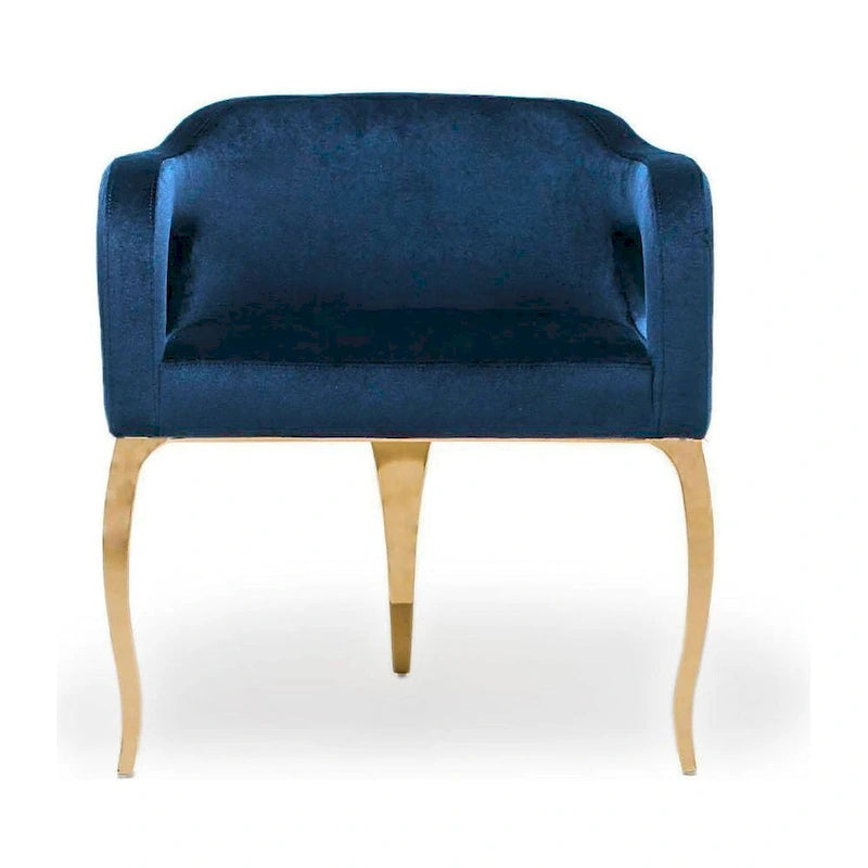 Caprice Titanium Gold Stainless Steel Dining Chair