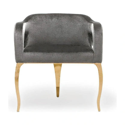 Caprice Titanium Gold Stainless Steel Dining Chair