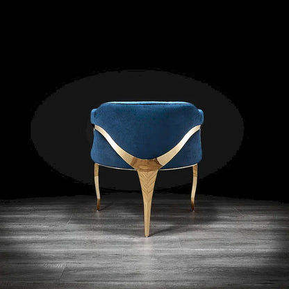 Caprice Titanium Gold Stainless Steel Dining Chair