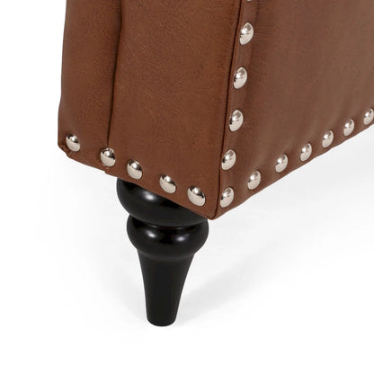 Sunapee Fabric and Rubberwood Recliner with Nailhead Trim by Christopher Knight Home