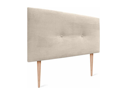 Parisianestop Plain Corduroy Headboard with Buttons 135x105 with Bed Legs 120/135/140 - Beige 35440XCGP