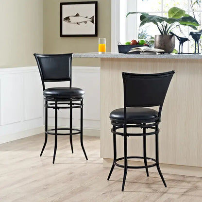 Rachel Black Swivel Bar Stool - N/A