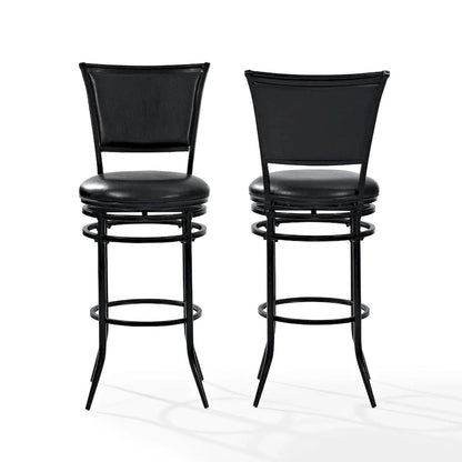 Rachel Black Swivel Bar Stool - N/A