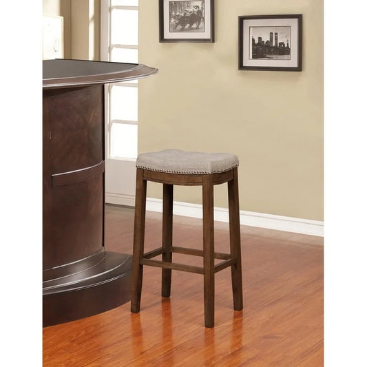 Linon Willamette Rustic 32-Inch Backless Bar Stool