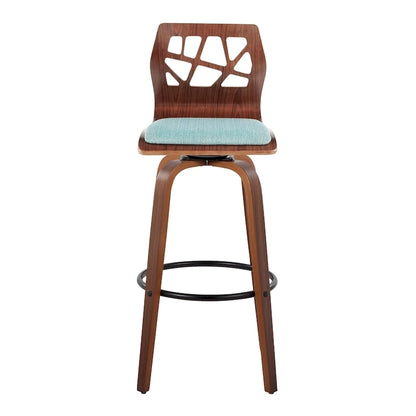 Carson Carrington Sala 30 Fixed-Height Bar Stool with Bent Wood Legs &amp; Round Footrest (Set of 2)