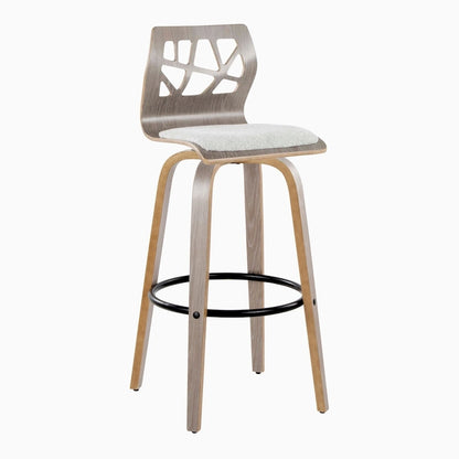 Carson Carrington Sala 30 Fixed-Height Bar Stool with Bent Wood Legs &amp; Round Footrest (Set of 2)