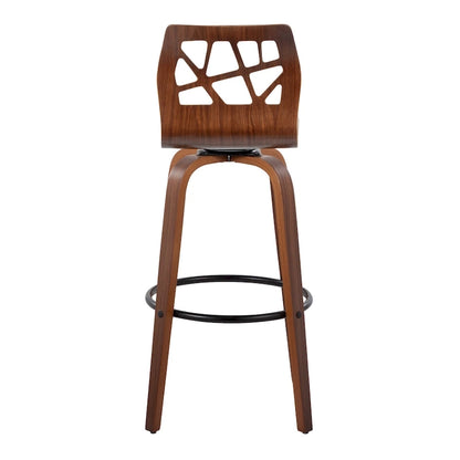 Carson Carrington Sala 30 Fixed-Height Bar Stool with Bent Wood Legs &amp; Round Footrest (Set of 2)