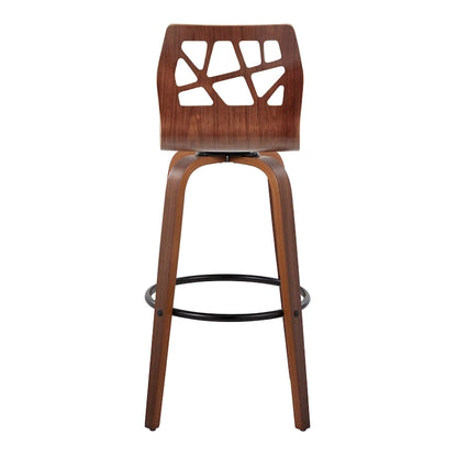 Carson Carrington Sala 30 Fixed-Height Bar Stool with Bent Wood Legs &amp; Round Footrest (Set of 2)
