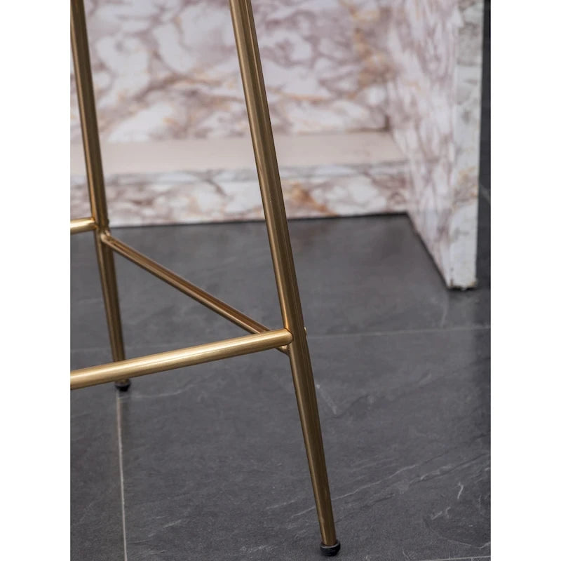 Roundhill Furniture Aufurr Modern Velvet 26.50 Counter Height Stool (Set of 2)