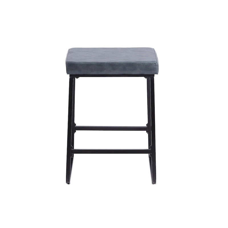 Porthos Home Selma Counter Stools Set of 2, PU Leather, Iron Legs