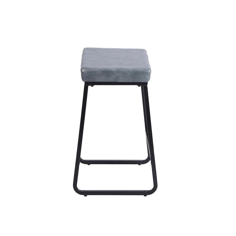 Porthos Home Selma Counter Stools Set of 2, PU Leather, Iron Legs
