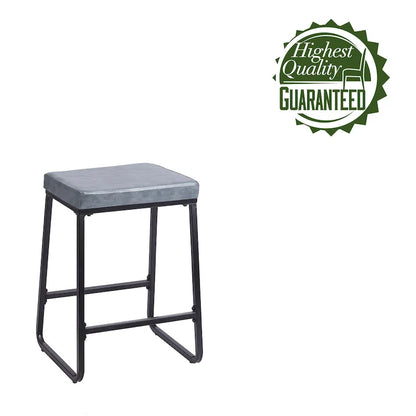 Porthos Home Selma Counter Stools Set of 2, PU Leather, Iron Legs