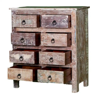 Maadze 32 Wide Reclaimed wood 8-Drawers Chest