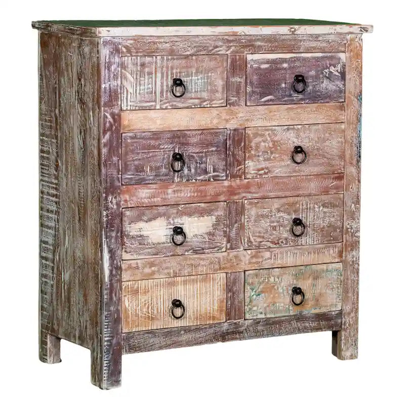 Maadze 32 Wide Reclaimed wood 8-Drawers Chest