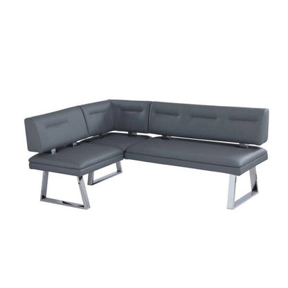 Somette Richard White and Stainless Steel 2-Piece Dining Set