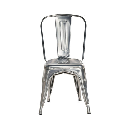 Gunmetal Industrial Rustic Dining Chairs (Set of 4)