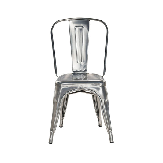 Gunmetal Industrial Rustic Dining Chairs (Set of 4)