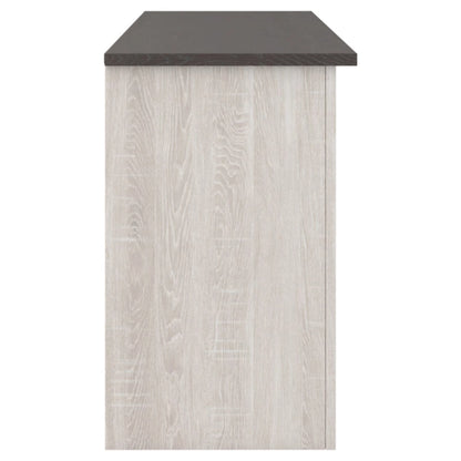 Dorrinson Casual Large TV Stand w/Fireplace Option, White/Brown