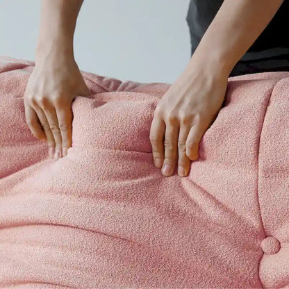 Comfy Lazy Floor Sofa Couch,Teddy Velvet Bean Bag Chairs for Living Room Bedroom Office Salon