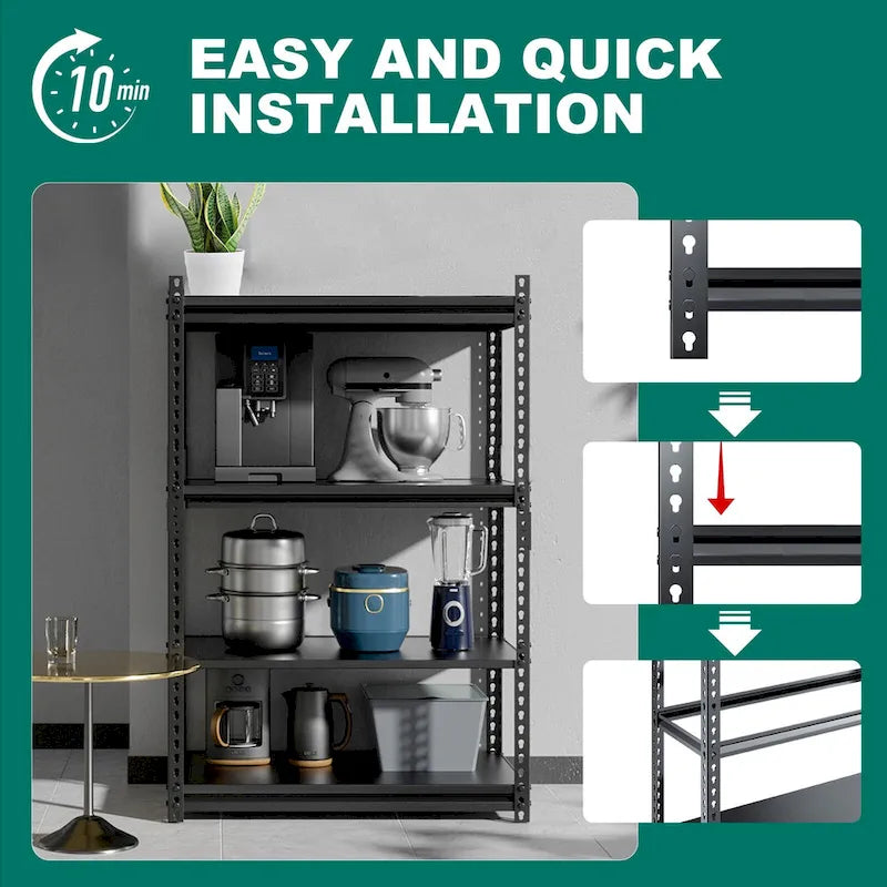 DoCred Metal Shelving Unit, Heavy Duty Garage Storage Rack, 3Pack