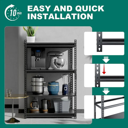 DoCred Metal Shelving Unit, Heavy Duty Garage Storage Rack, 3Pack