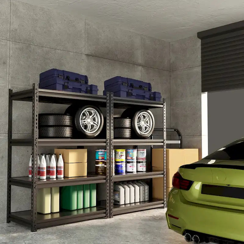 DoCred Metal Shelving Unit, Heavy Duty Garage Storage Rack, 3Pack