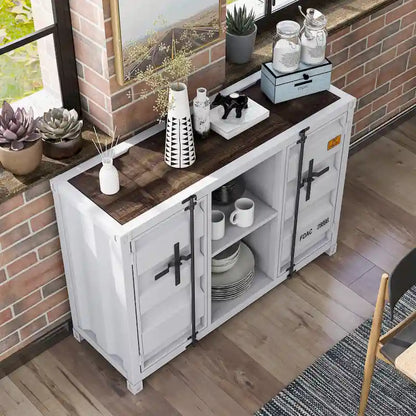 Kilcurry Industrial 46-inch Steel 6-Shelf Console Table by Furniture of America