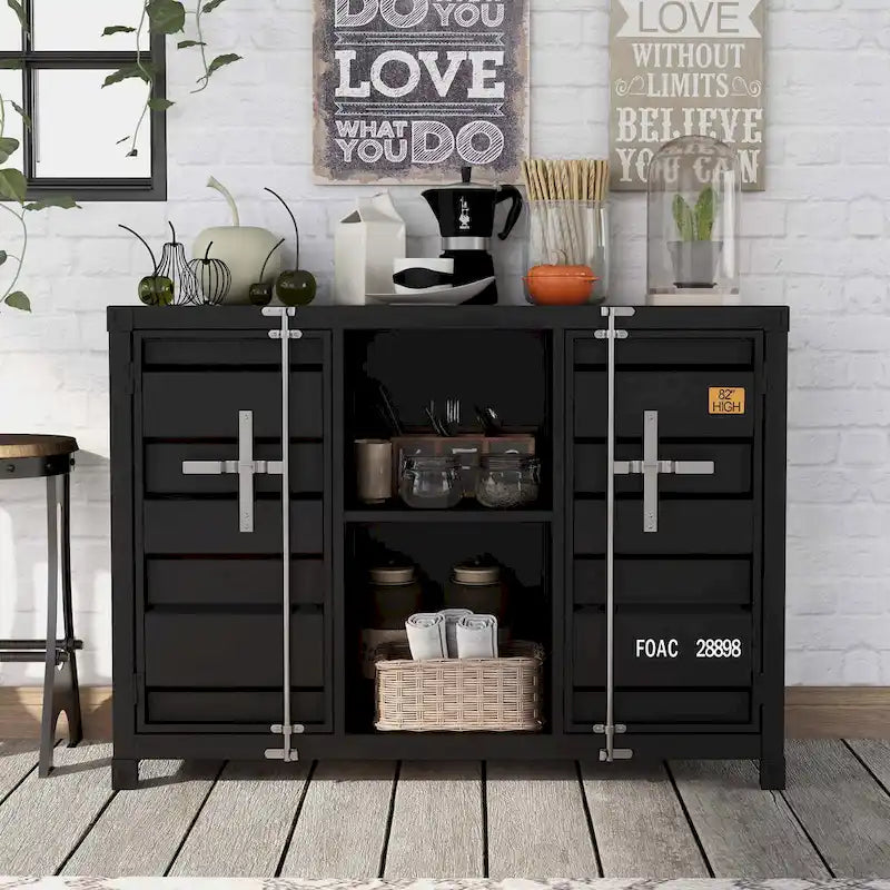 Kilcurry Industrial 46-inch Steel 6-Shelf Console Table by Furniture of America