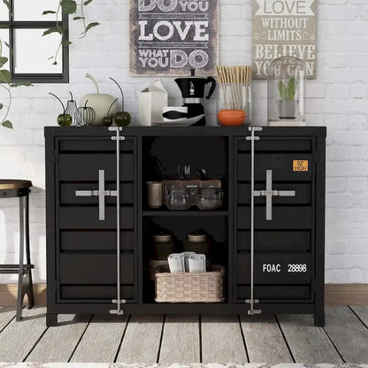 Kilcurry Industrial 46-inch Steel 6-Shelf Console Table by Furniture of America