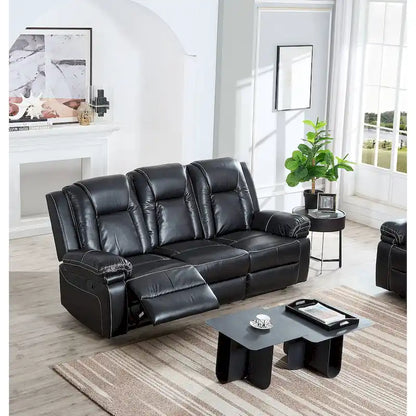 Bonded Leather Recliner Sofa