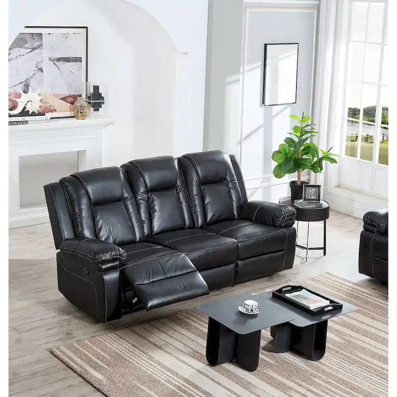 Bonded Leather Recliner Sofa