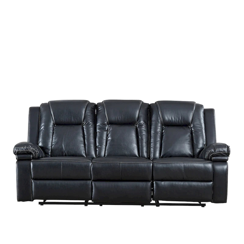 Bonded Leather Recliner Sofa