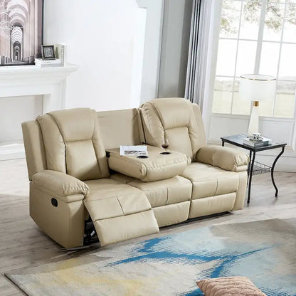 Bonded Leather Recliner Sofa