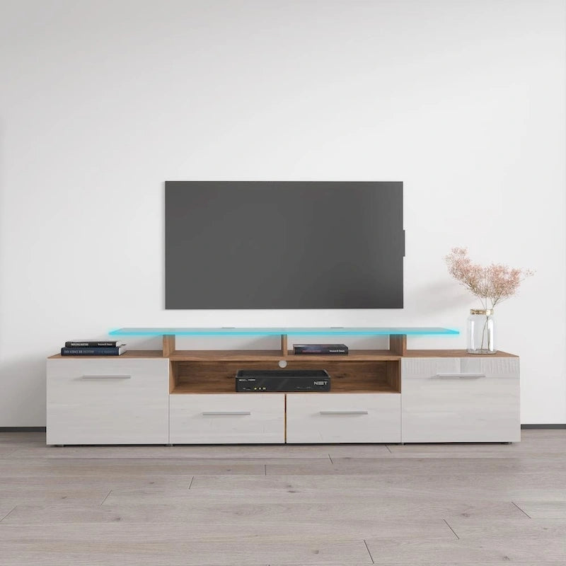 Evora Modern TV Stand with LED Light System