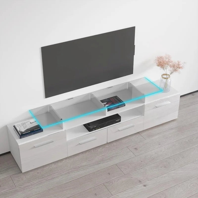 Evora Modern TV Stand with LED Light System