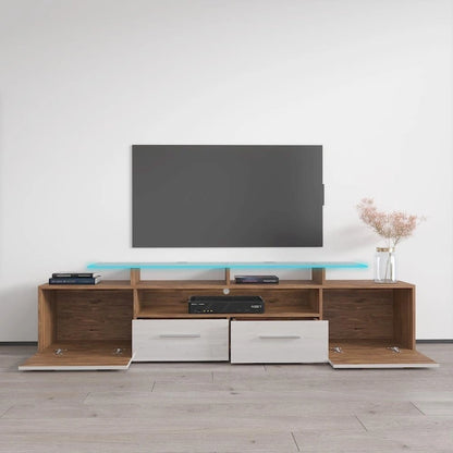 Evora Modern TV Stand with LED Light System