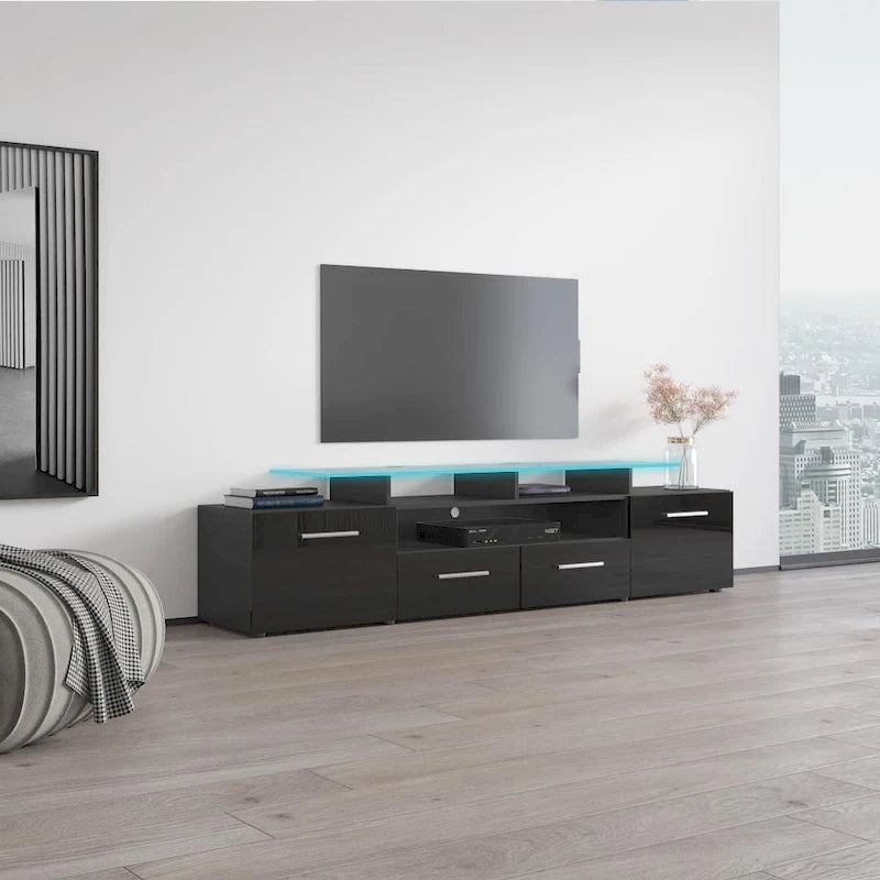 Evora Modern TV Stand with LED Light System