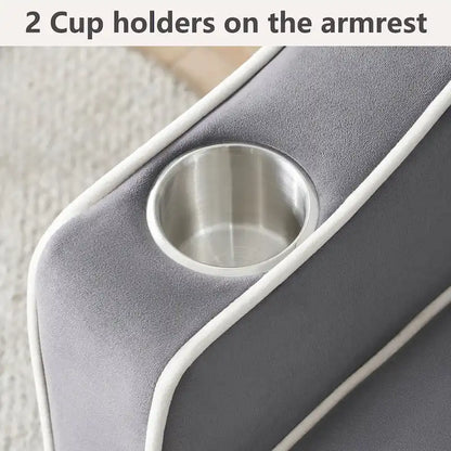 Velvet Convertible Single Sofa Chair Bed With Adjustable Backrest And Storage Pocket