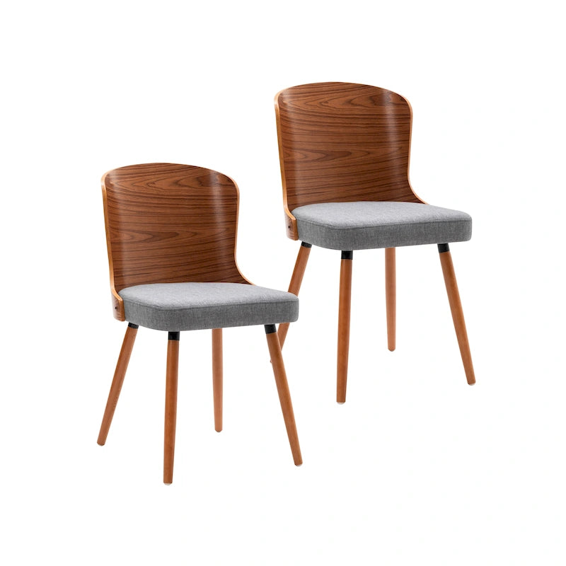 Porthos Home Karr Armless Dining Chairs Set of 2, Beech Wood Back &amp; Legs