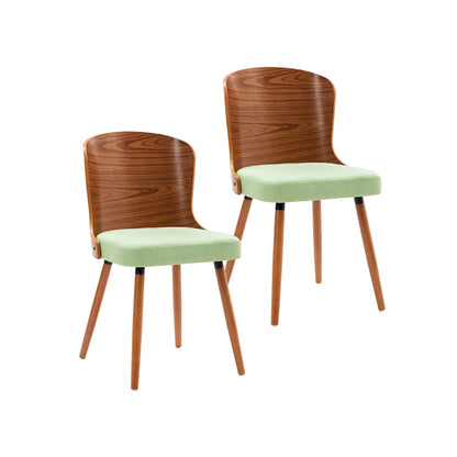 Porthos Home Karr Armless Dining Chairs Set of 2, Beech Wood Back &amp; Legs