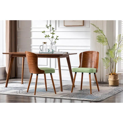 Porthos Home Karr Armless Dining Chairs Set of 2, Beech Wood Back &amp; Legs