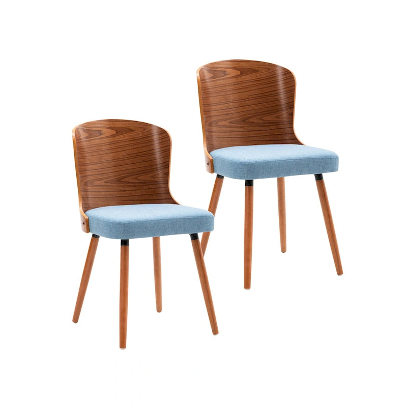 Porthos Home Karr Armless Dining Chairs Set of 2, Beech Wood Back &amp; Legs
