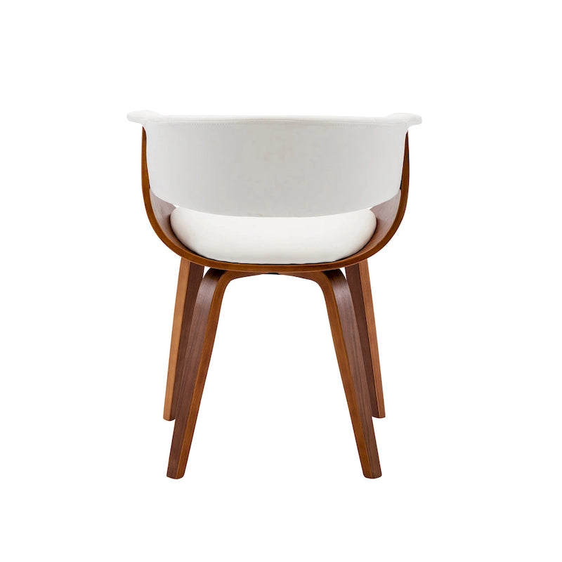 Porthos Home Meir Dining Chair, PU Leather Upholstery, Walnut Wood Legs