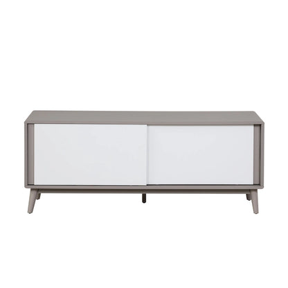 Brookside Madison Mid Century Modern TV Stand for TV's up to 65 Sliding Doors and Cable Management