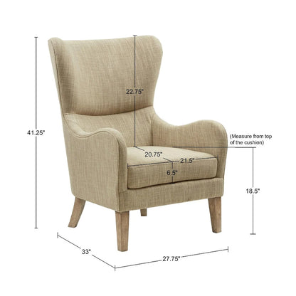 Madison Park Arianna Swoop Wing Chair