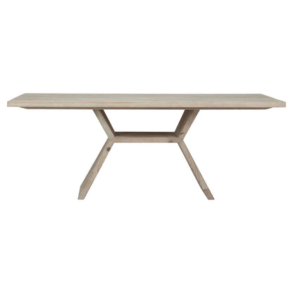 Hudson 79 Rectangular Reclaimed Pine Modern Honeycomb Pedestal Base Dining Table