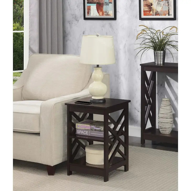 Convenience Concepts Titan End Table with Shelves