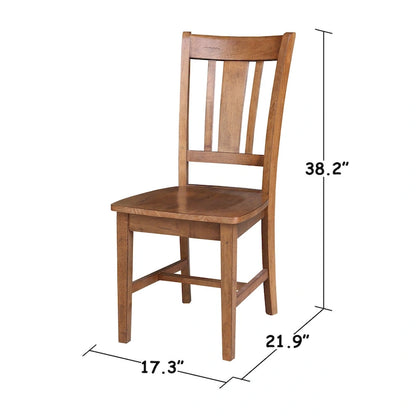 36 x 36 in. Solid Wood Dining Table with 4 Splatback Chairs - 5 Piece Set