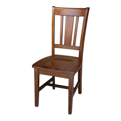 36 x 36 in. Solid Wood Dining Table with 4 Splatback Chairs - 5 Piece Set