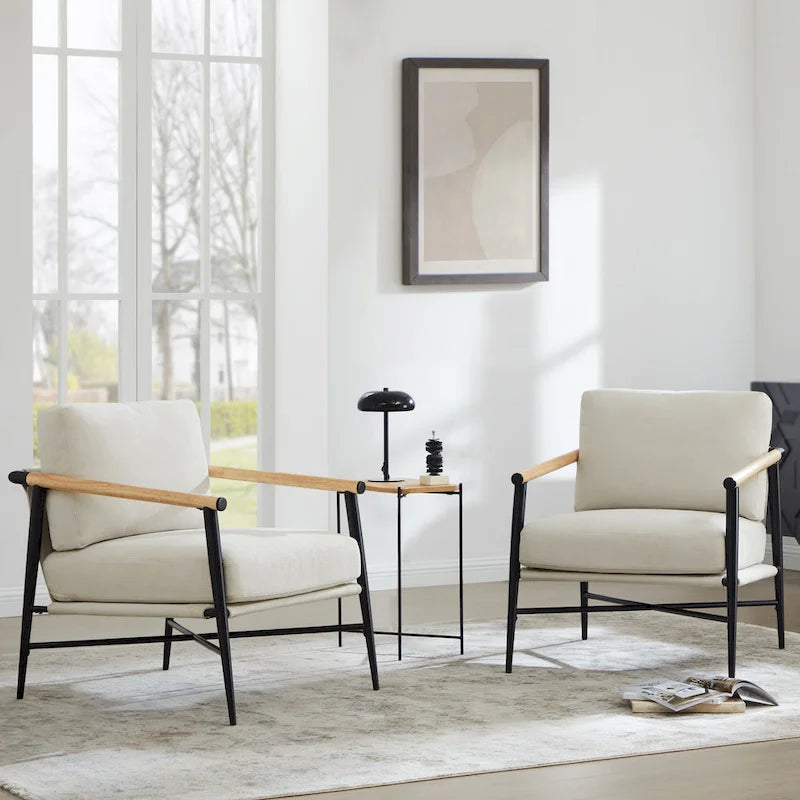 Vincent Mid Century Modern Upholstered Accent Chair